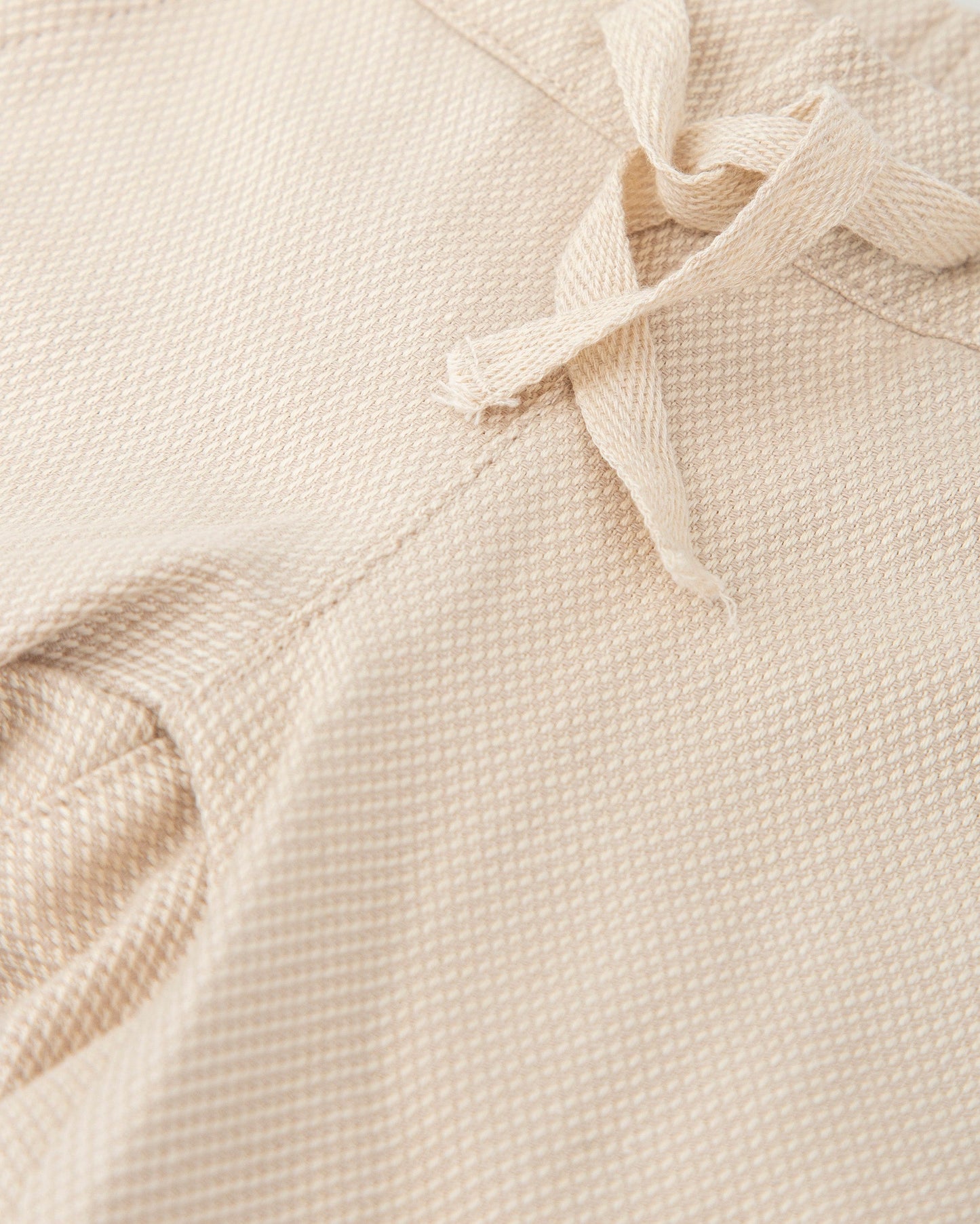 Soft Textured Baby Pants in Sand Color with Knit Lining