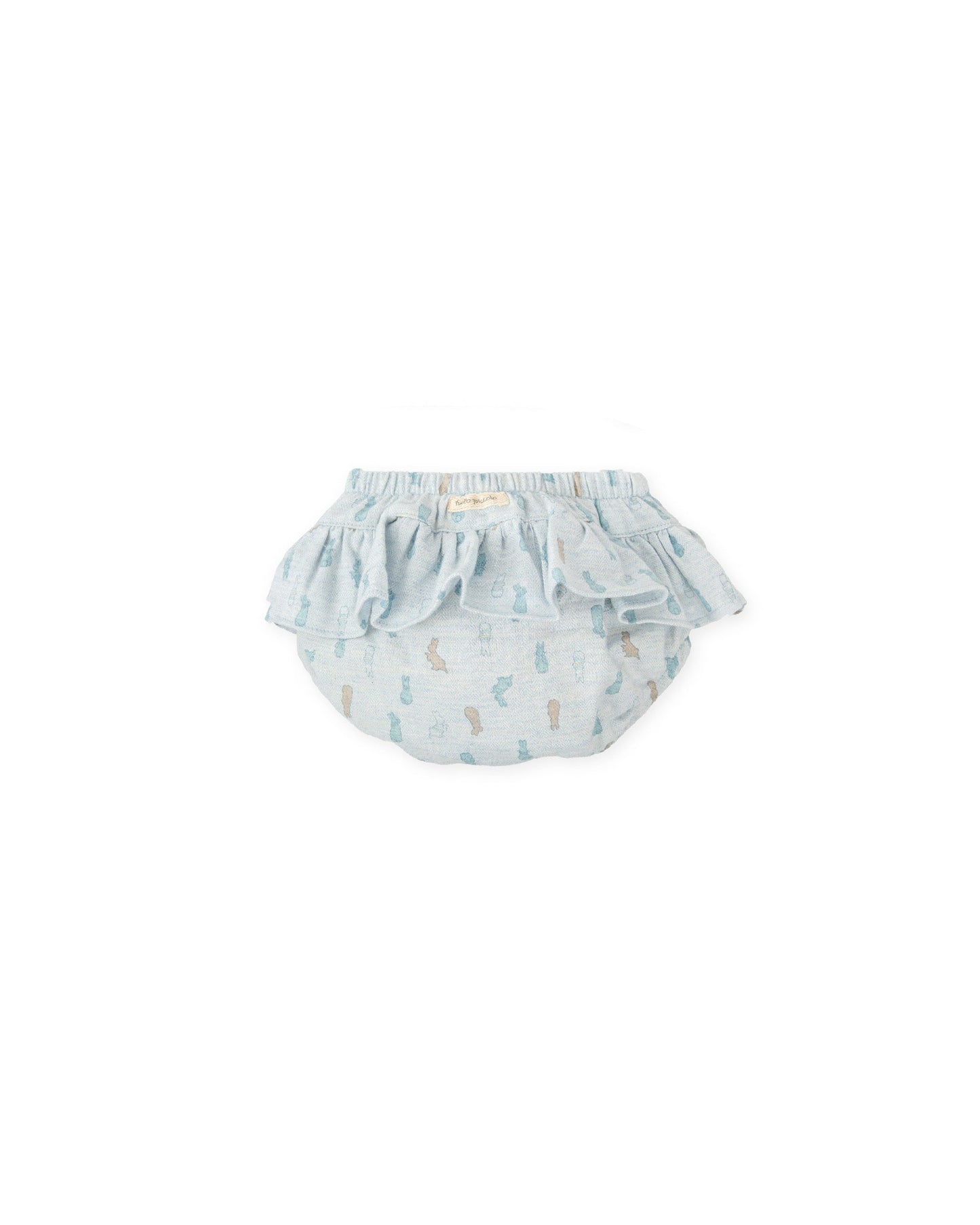 Soft Blue Baby Bloomers with Adorable Bunny Print