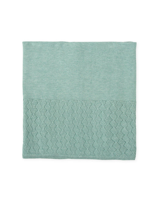 Sage Green Knitted Baby Blanket - Soft, Cozy & Elegant Design