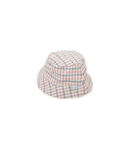 Gingham Baby Sun Hat - 100% Cotton Summer Protection