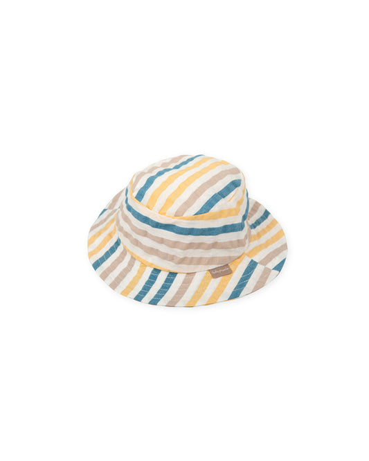 Multicolor Striped Baby Sun Hat | 100% Cotton Summer Protection