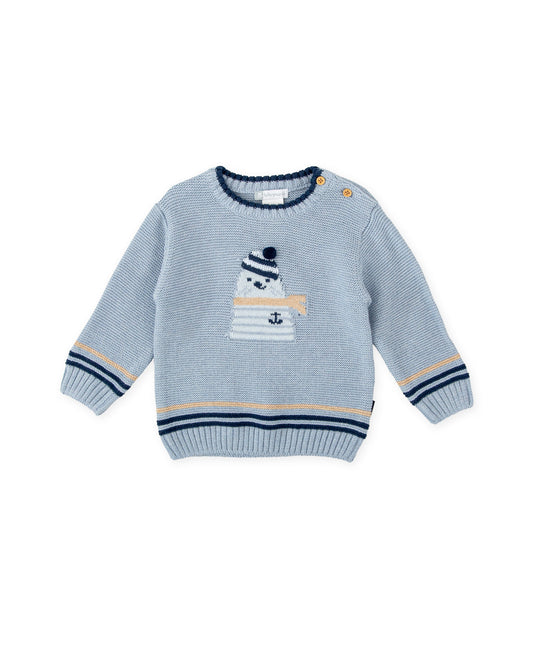 Charming Sailor Seal Knit Sweater for Kids - Cozy & Stylish