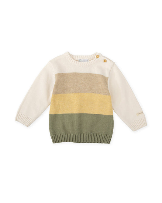 Cozy Multicolor Knit Sweater for Kids - Soft Cotton Blend