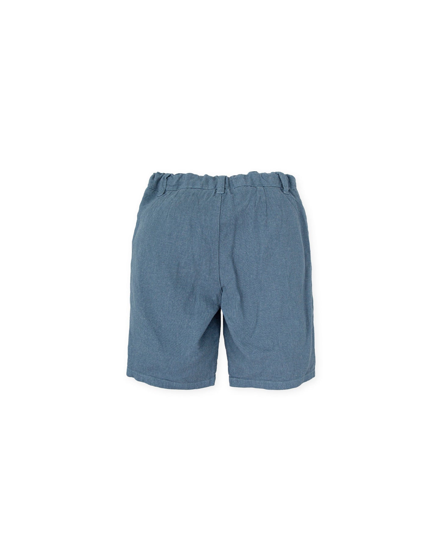 Breathable Indigo Bermuda Shorts | Linen-Cotton Blend