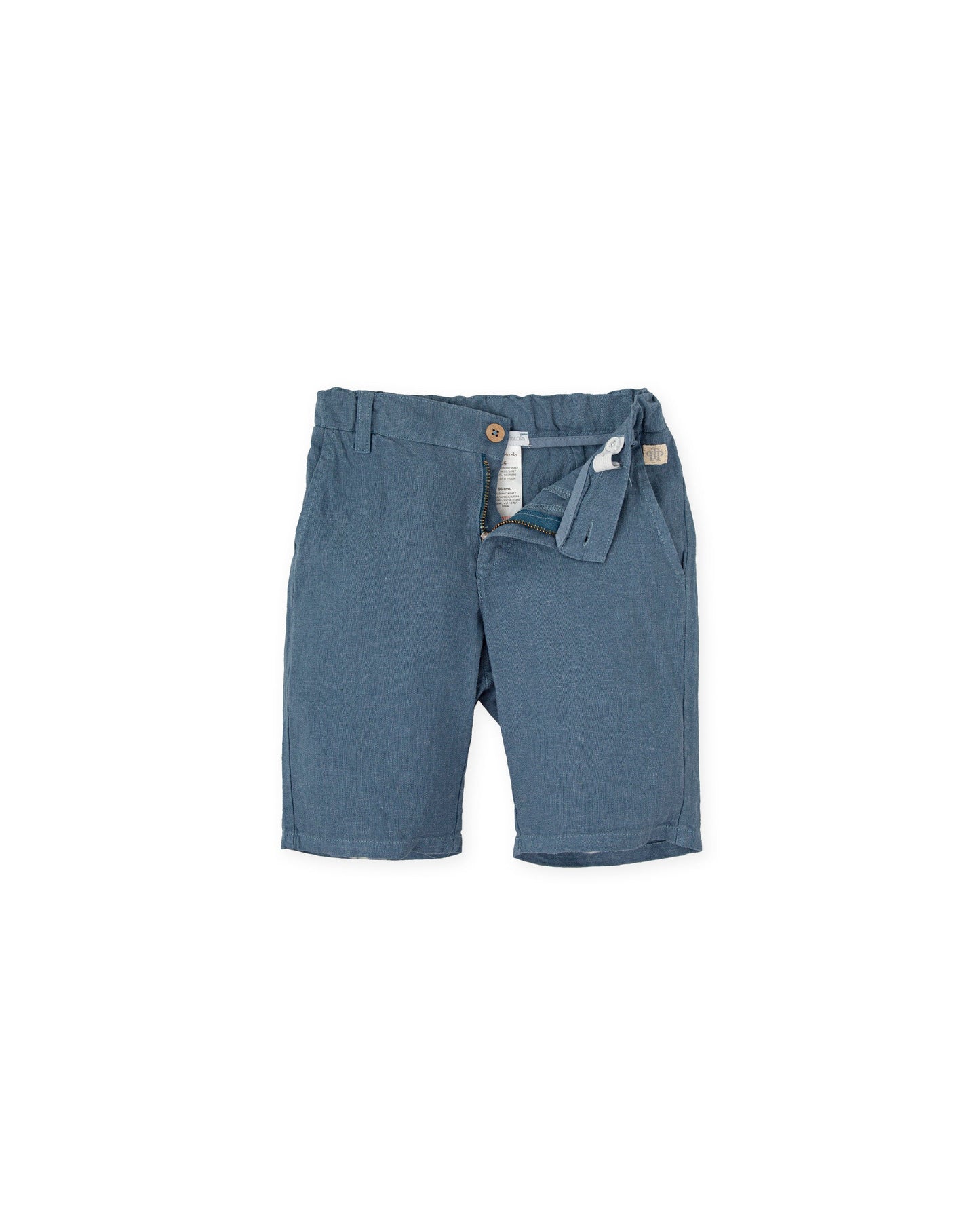 Breathable Indigo Bermuda Shorts | Linen-Cotton Blend
