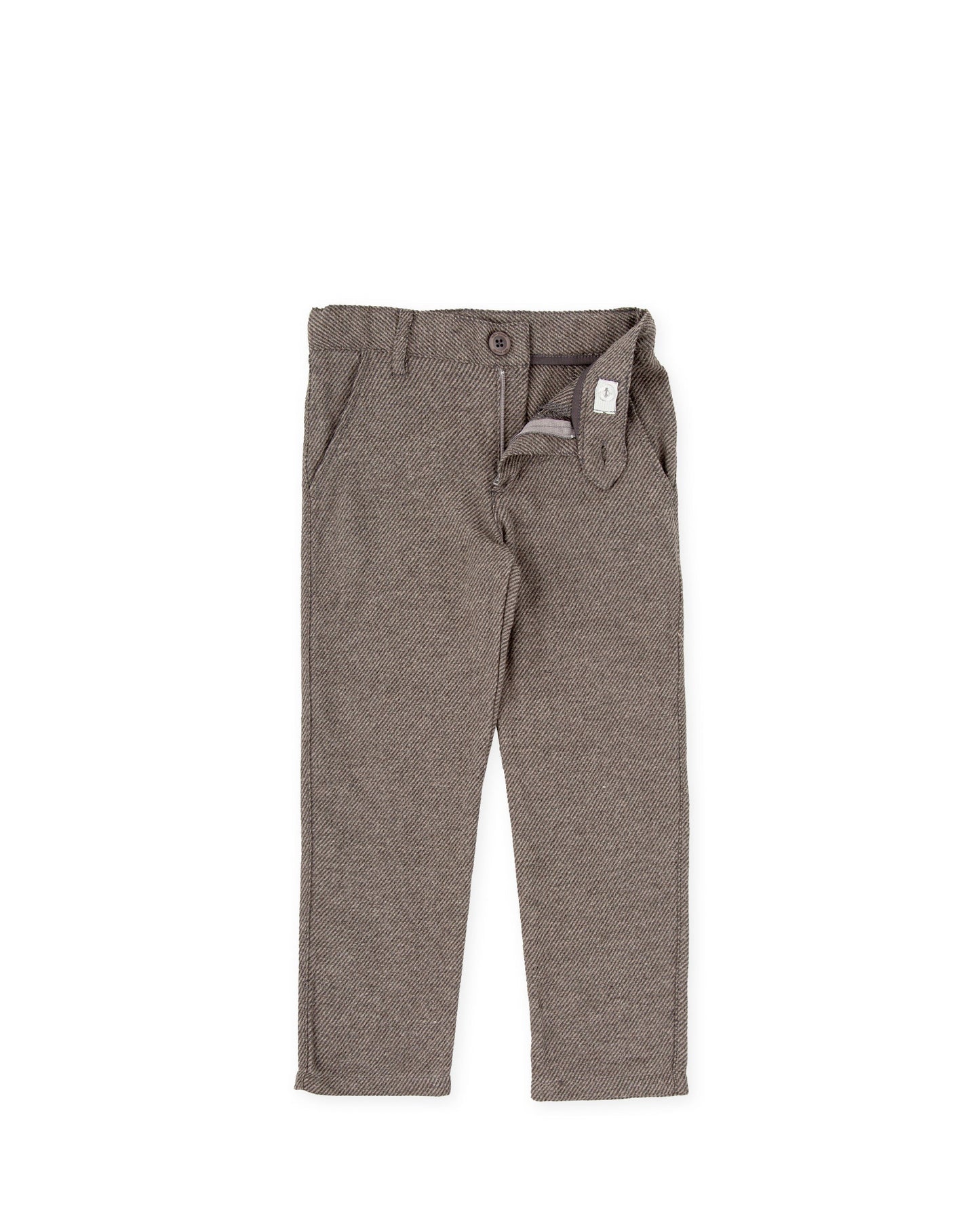 Children's Gray Flannel Pants - Warm, Tailored & Adjustable