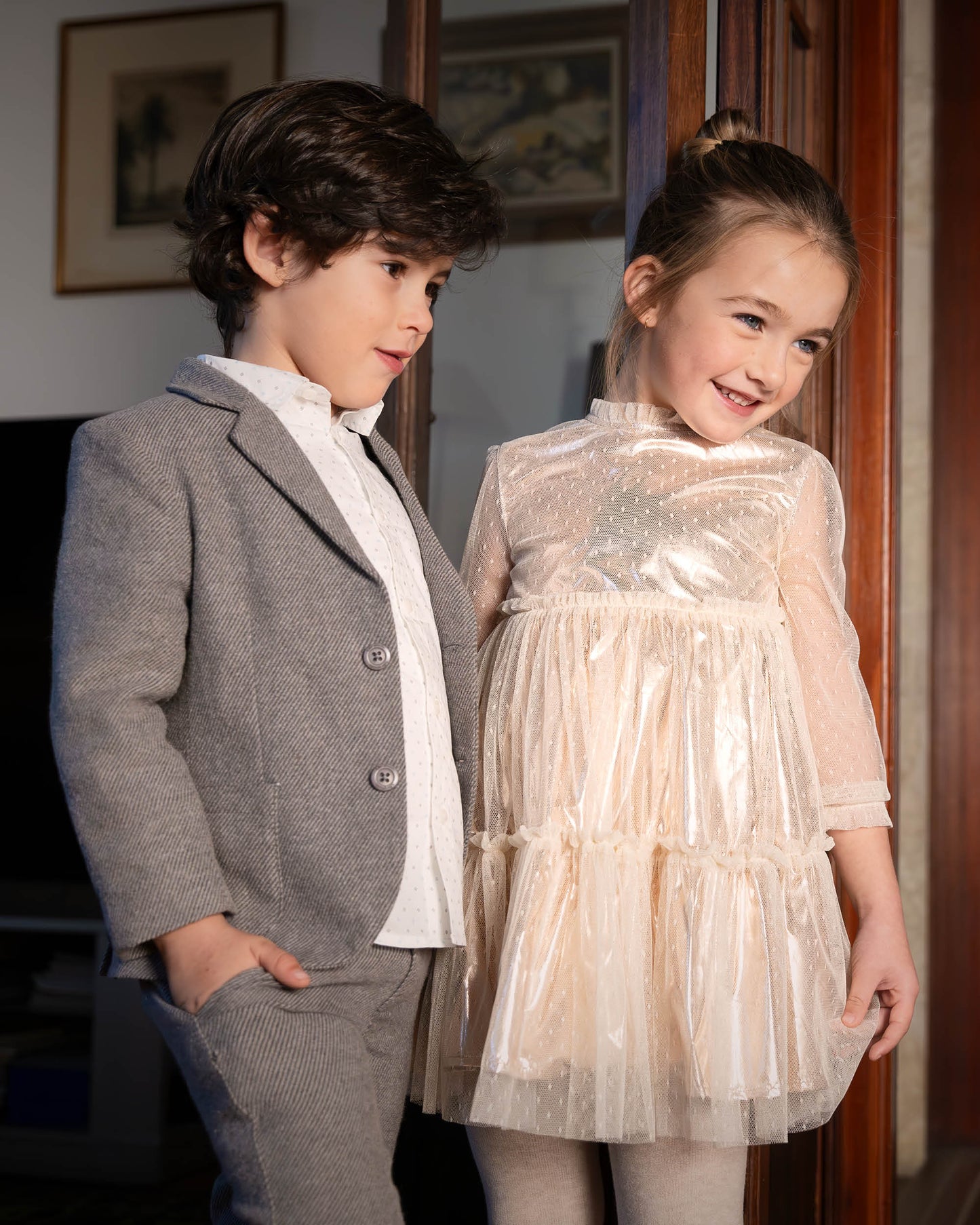 Sophisticated Grey Kids' Blazer - Durable & Comfortable Design