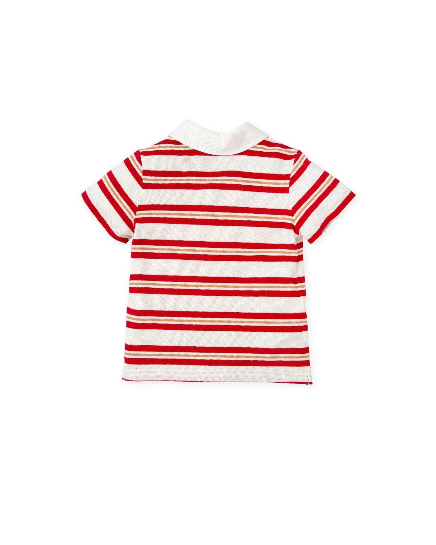Classic Red Striped Baby Boy Polo Shirt | Soft Cotton Blend