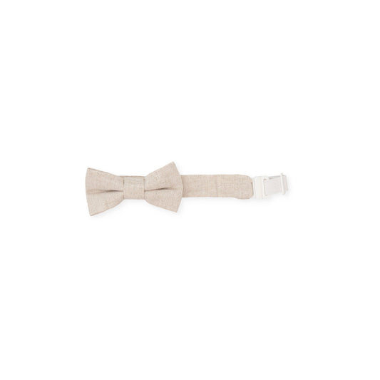 Elegant Sand Linen Bow Tie for Formal Events - Classic Style