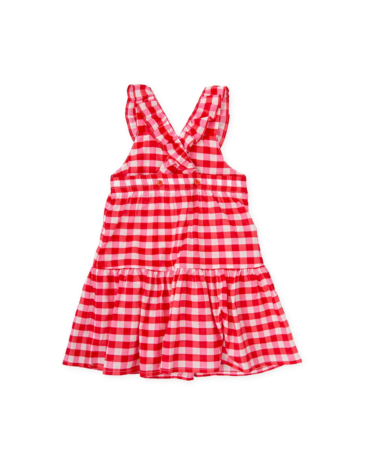 Red Gingham Summer Dress for Girls | 100% Cotton Criss-Cross Style