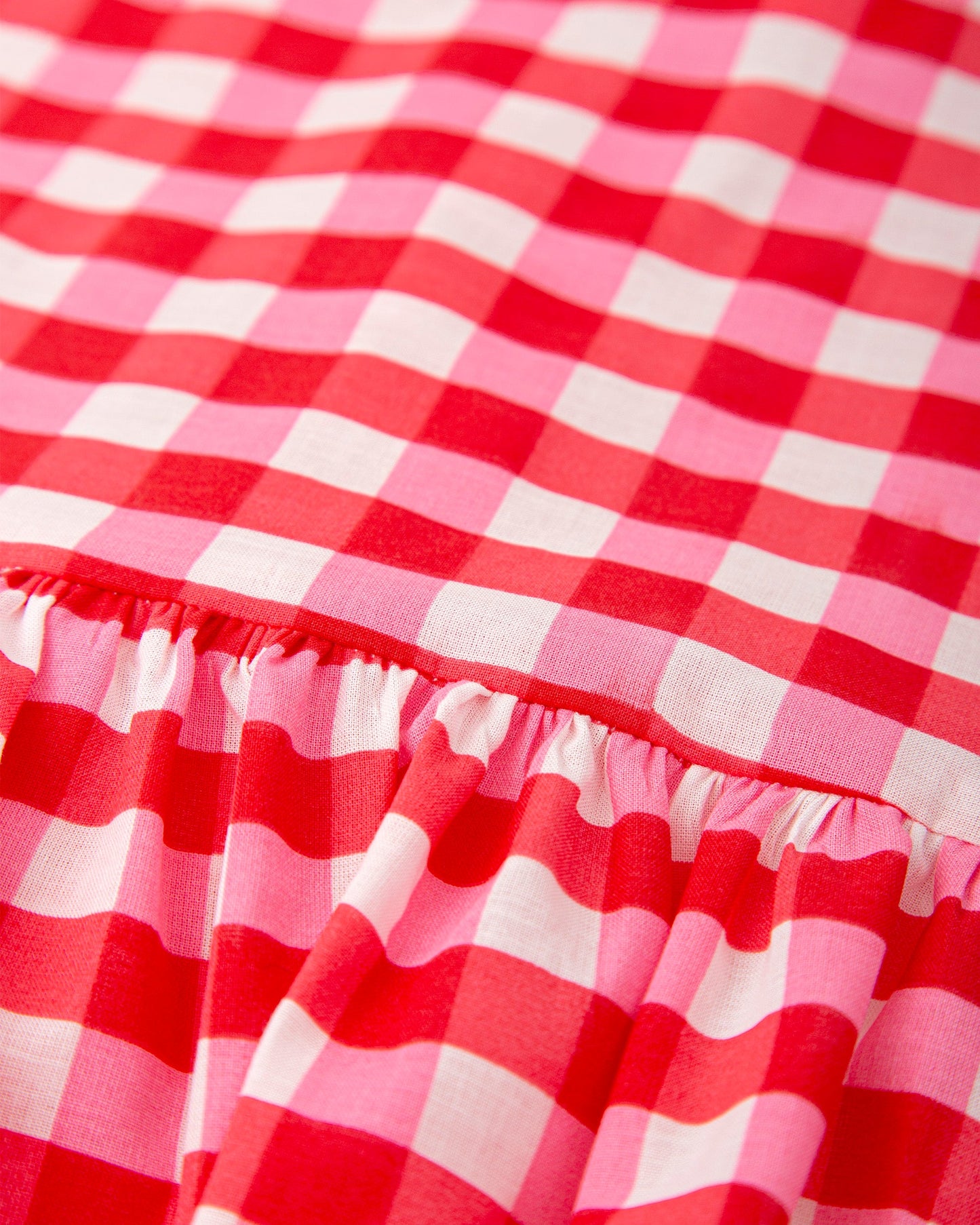 Red Gingham Summer Dress for Girls | 100% Cotton Criss-Cross Style