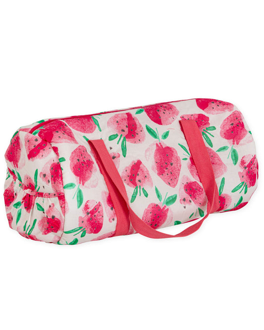 Chic Watermelon Print Cotton Beach Duffle Bag for Kids