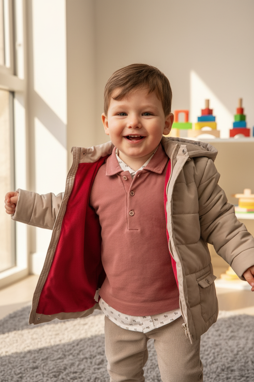 Tutto Piccolo Puppy Print Long Sleeve Viyella Shirt for Kids