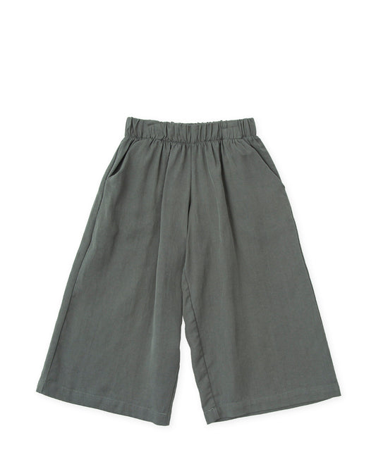 Women's Eco-Friendly Green Culotte Pants with Pockets