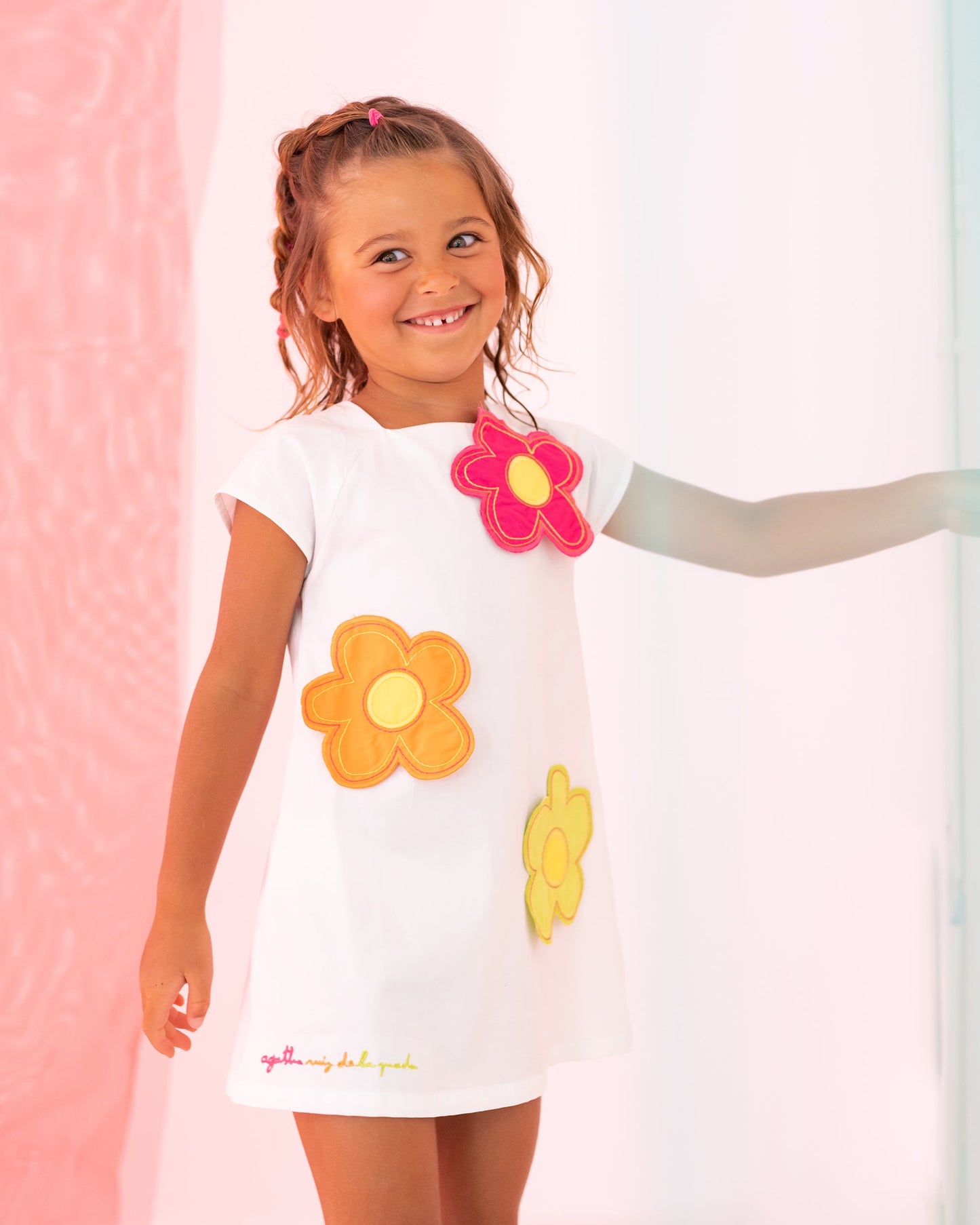 Elegant White Satin Dress with Floral Embroidery for Special Occasions
