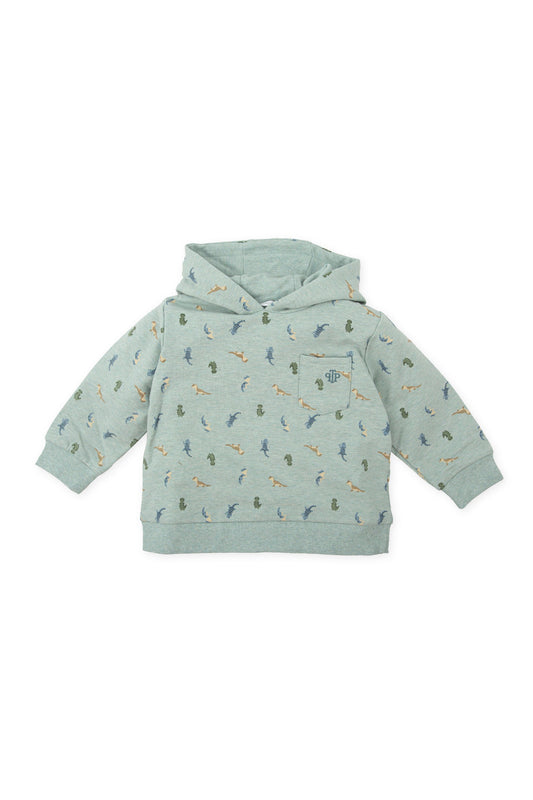 Kids' Sage Green Cotton Stretch Sweatshirt - Comfy & Durable