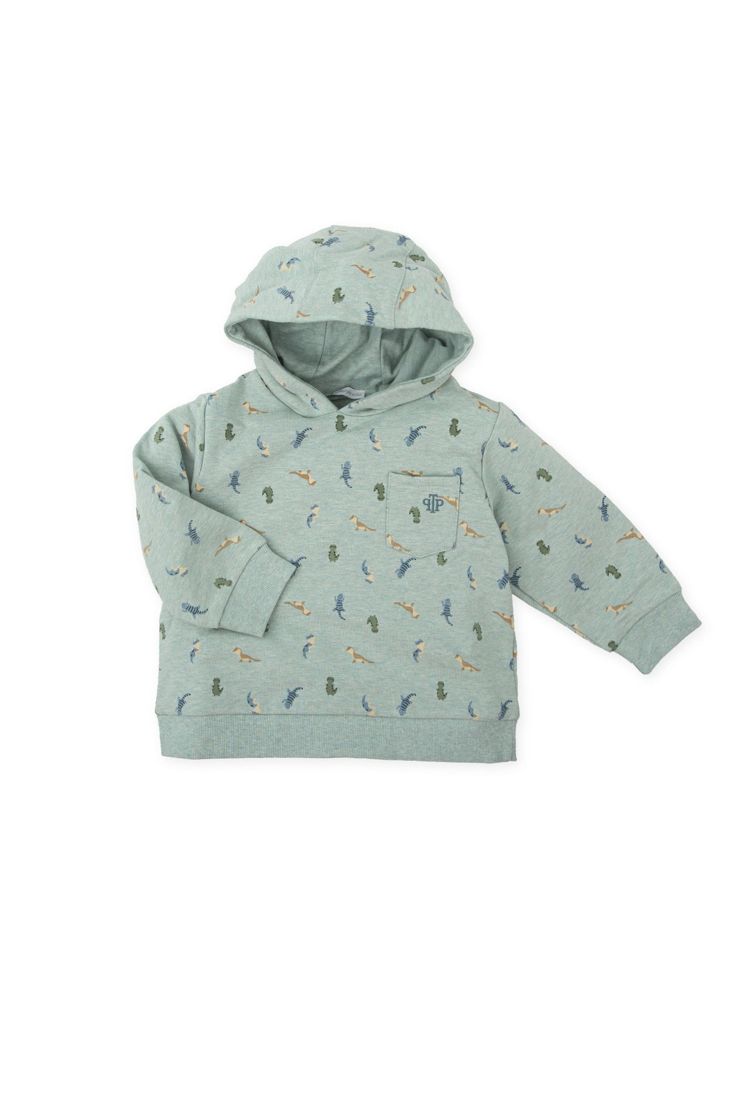 Kids' Sage Green Cotton Stretch Sweatshirt - Comfy & Durable