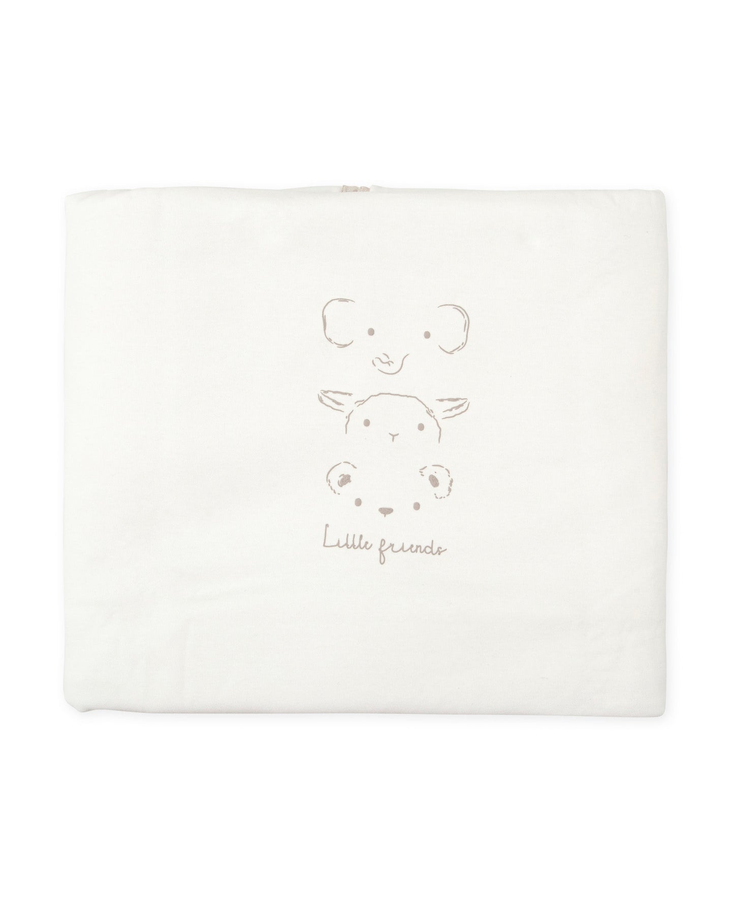 Luxurious Off-White Newborn Blanket with Animal Print Lining