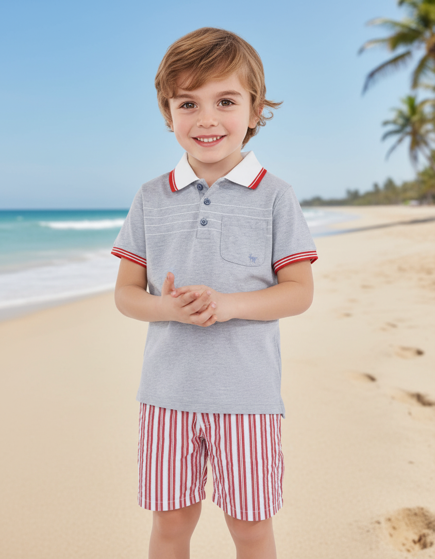 Classic Red Striped Bermuda Shorts | Perfect Summer Cotton Wear
