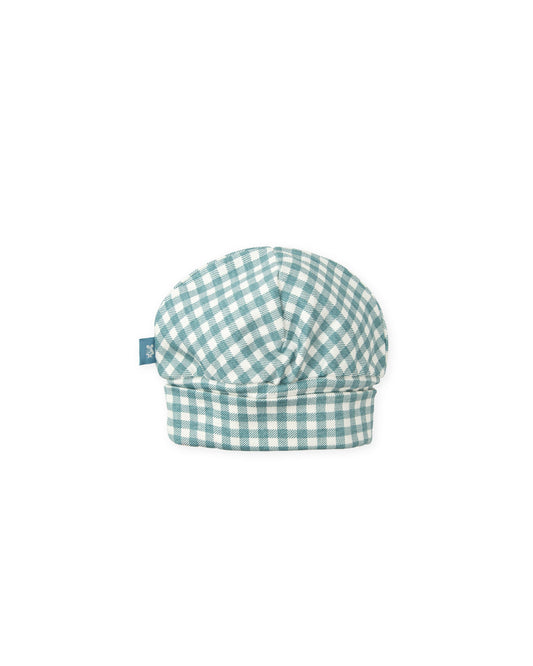 Stylish Green Checkered Cotton Hat - Trendy & Comfortable
