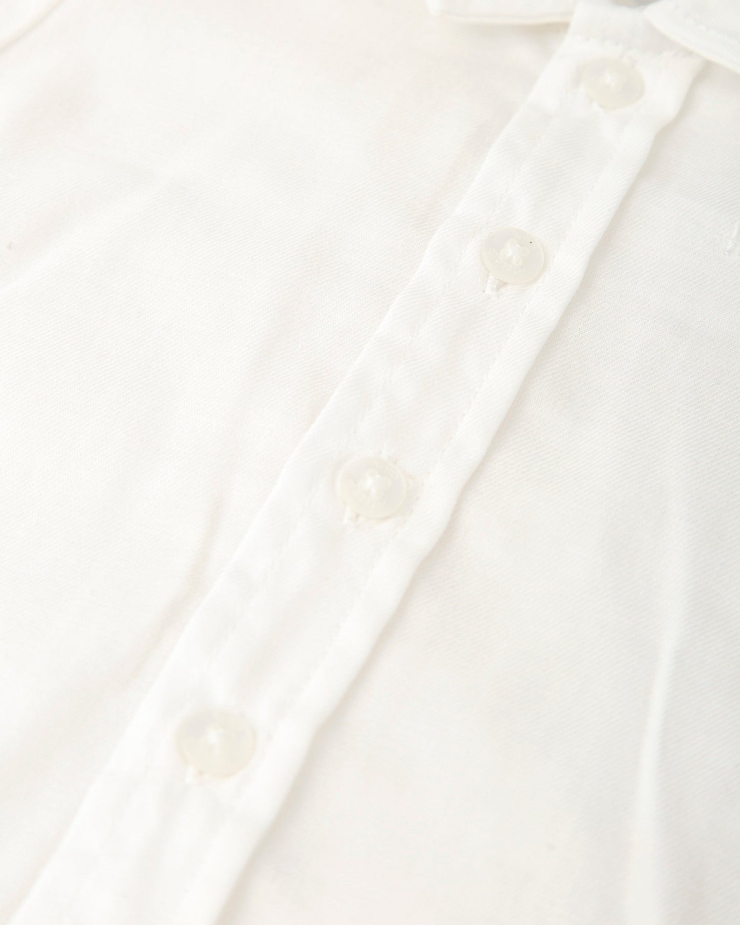 Soft White Long-Sleeve Baby Shirt - Lightweight Cotton Blend