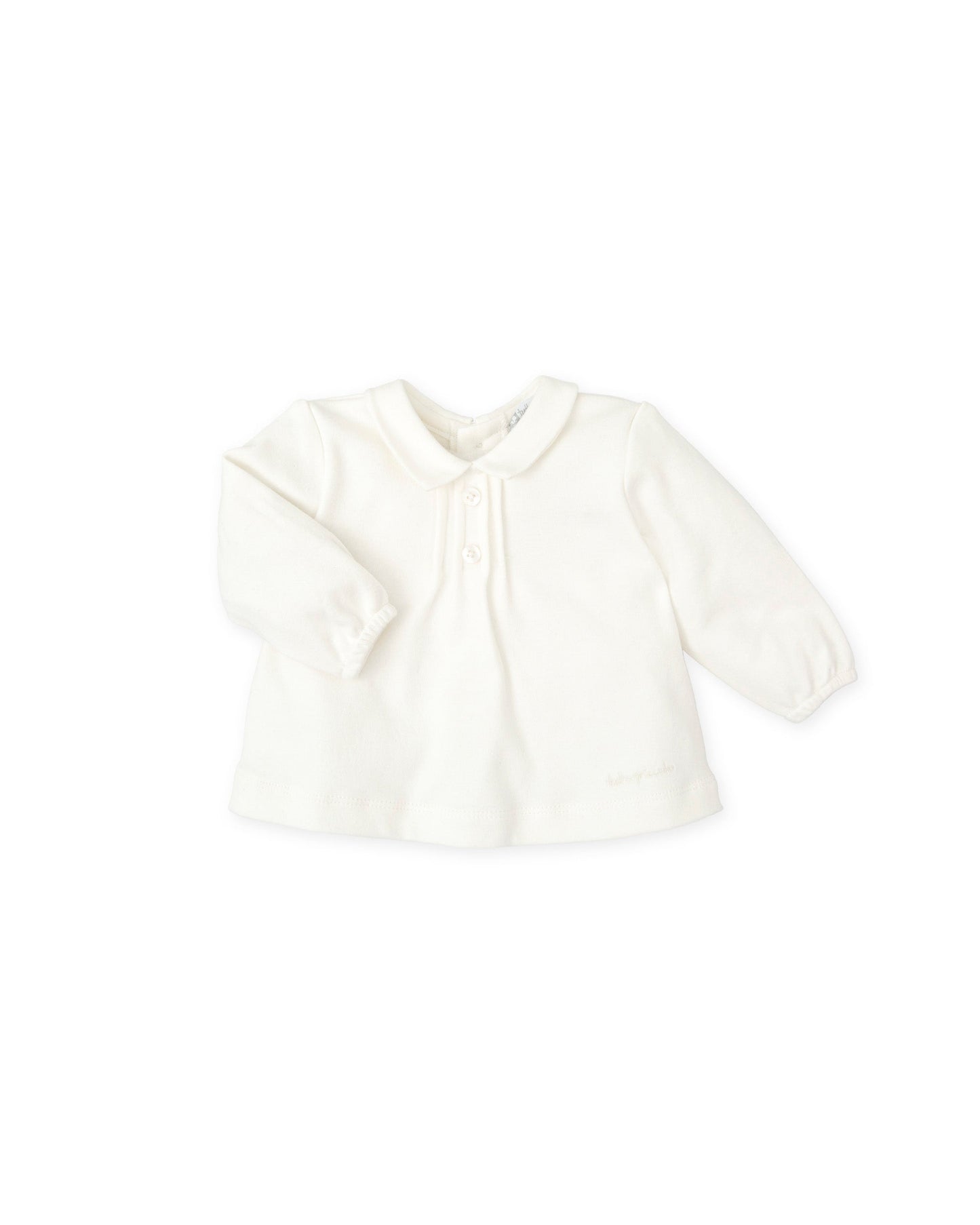 Ivory Cotton Long-Sleeve Baby T-Shirt for Newborns & Toddlers
