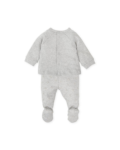Adorable Sheep Embroidered Baby Outfit | Soft Cotton Two-Piece Set