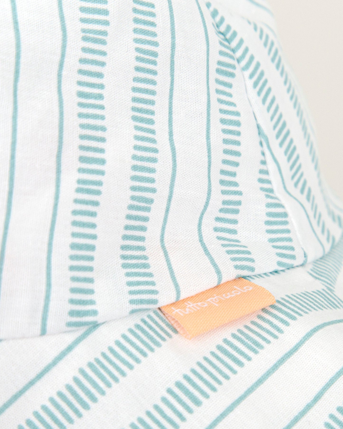 Aquamarine Striped Baby Sun Hat | 100% Cotton Summer Protection