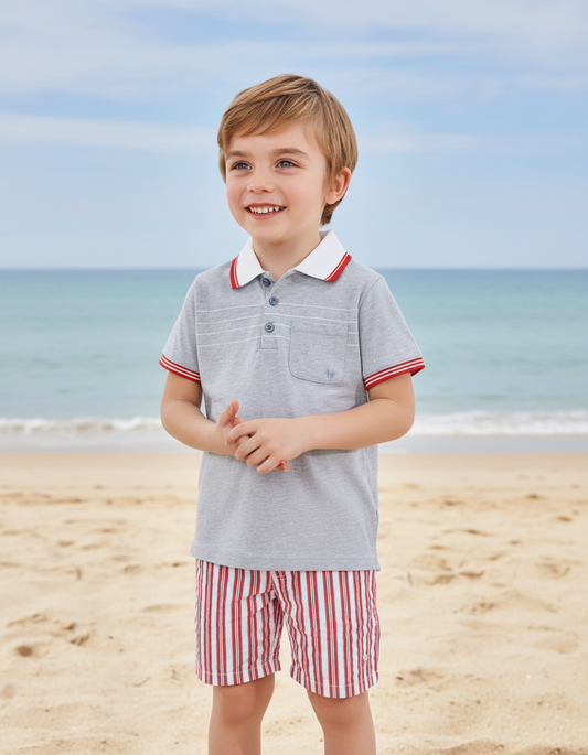 Classic Red Striped Bermuda Shorts | Perfect Summer Cotton Wear