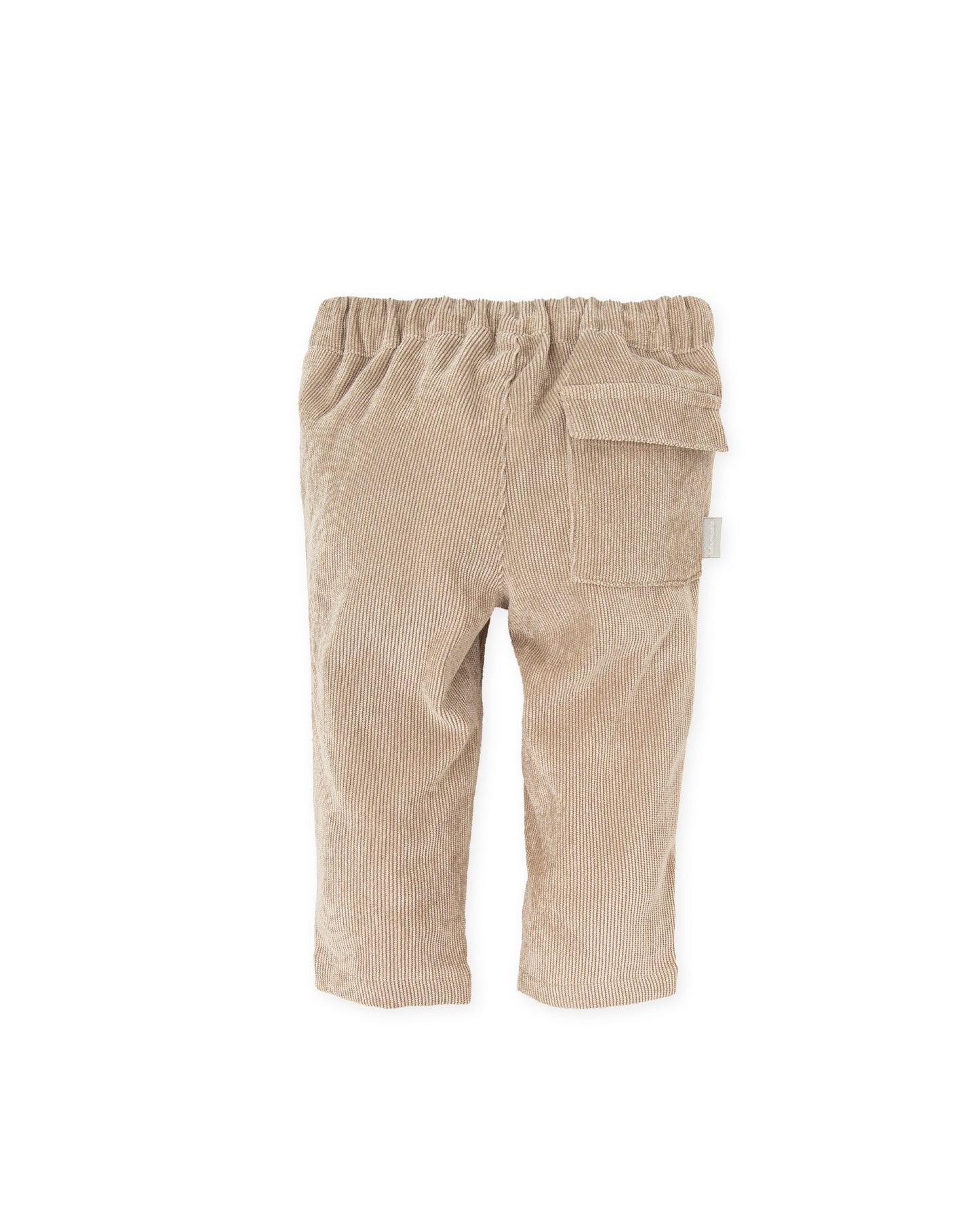 Cozy Sand Corduroy Baby Pants with Elastic Waistband