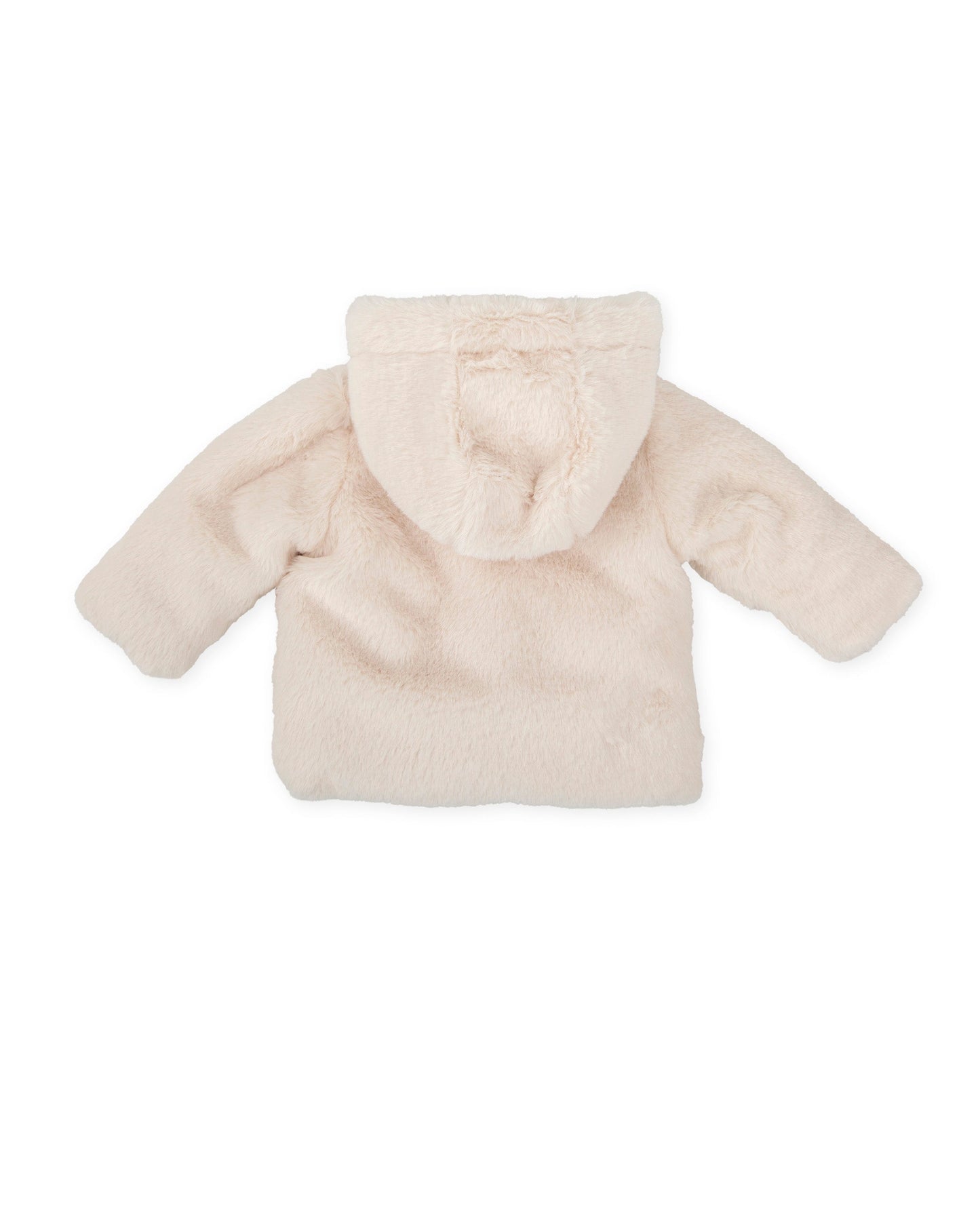 Cozy Cream Faux Fur Baby Coat with Warm Cotton Lining