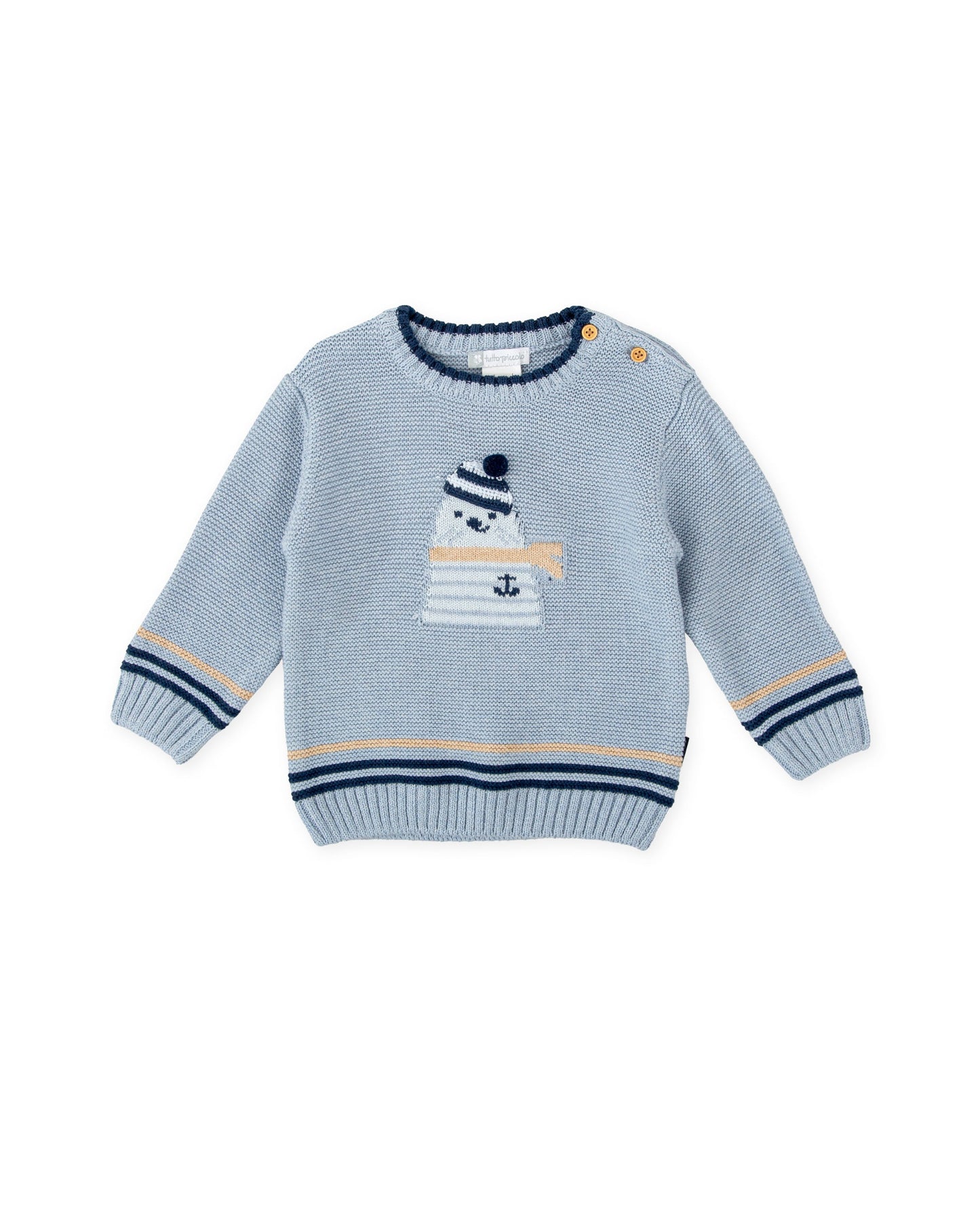 Charming Sailor Seal Knit Sweater for Kids - Cozy & Stylish