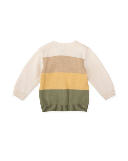Cozy Multicolor Knit Sweater for Kids - Soft Cotton Blend