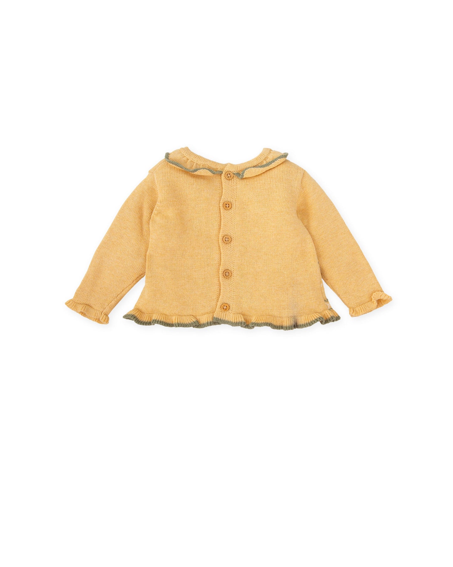Cozy Bear Knit Sweater in Mustard Yellow for Toddlers