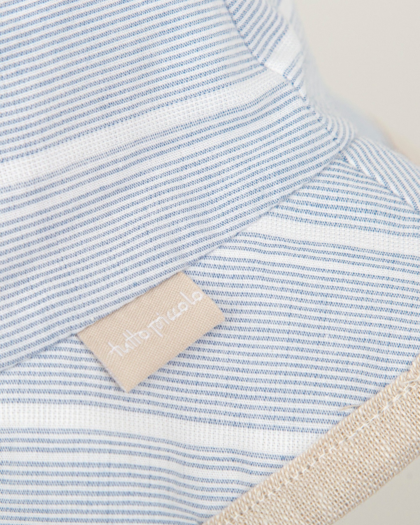 Blue Striped Baby Sun Hat | 100% Cotton Bucket Hat for Infants