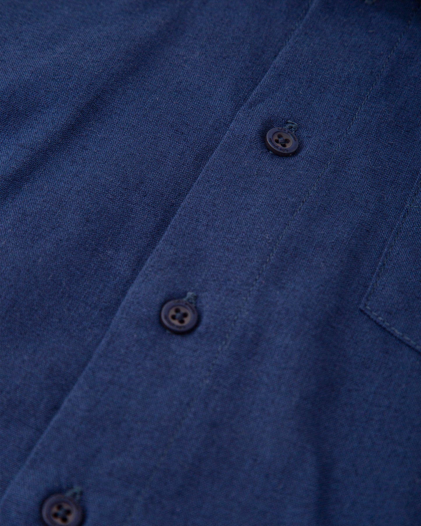 Breathable Navy Linen-Cotton Boys' Short Sleeve Shirt | Tutto Piccolo
