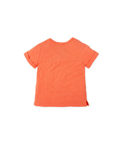 Kids' Coral T-Shirt with Turtle Graphic - 100% Cotton Comfort