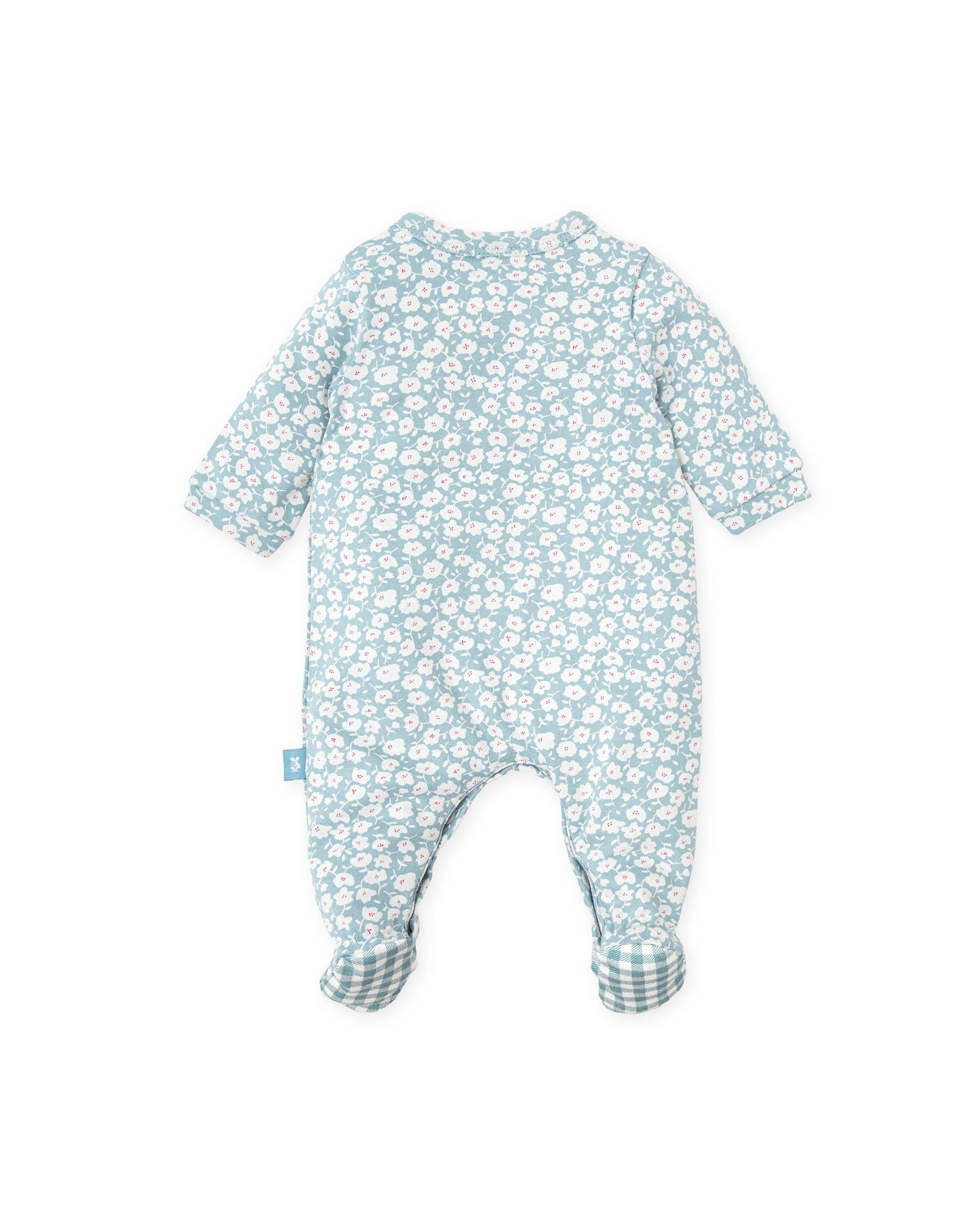 Organic Floral Newborn Romper with Easy Snap Closures