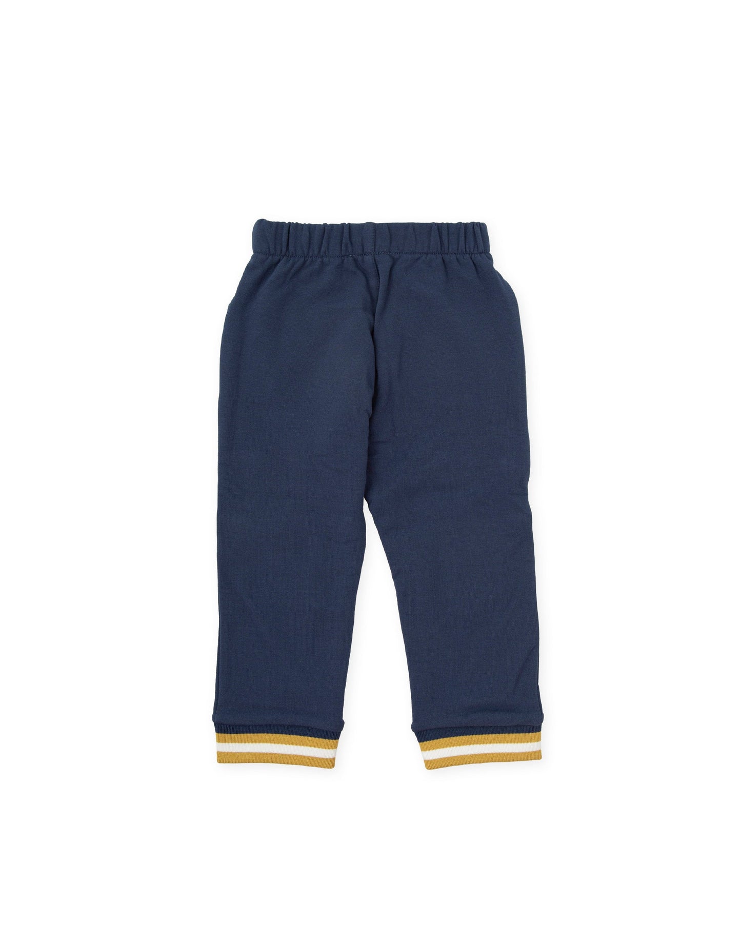 Men's Navy Blue Stretch Cotton Trousers - Comfortable & Stylish