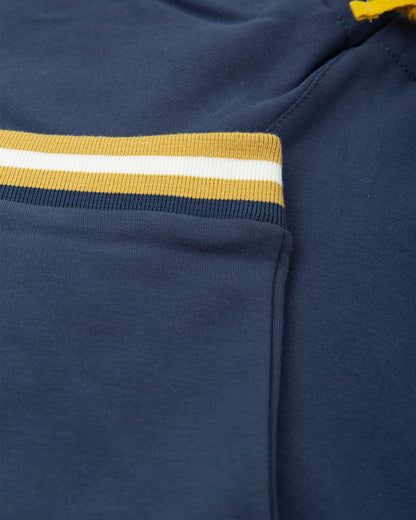Men's Navy Blue Stretch Cotton Trousers - Comfortable & Stylish