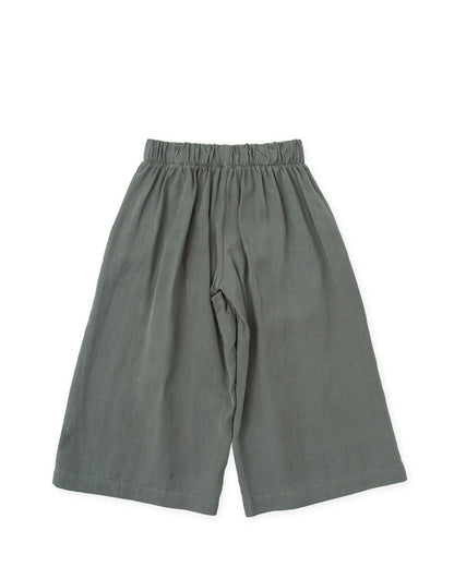 Women's Eco-Friendly Green Culotte Pants with Pockets