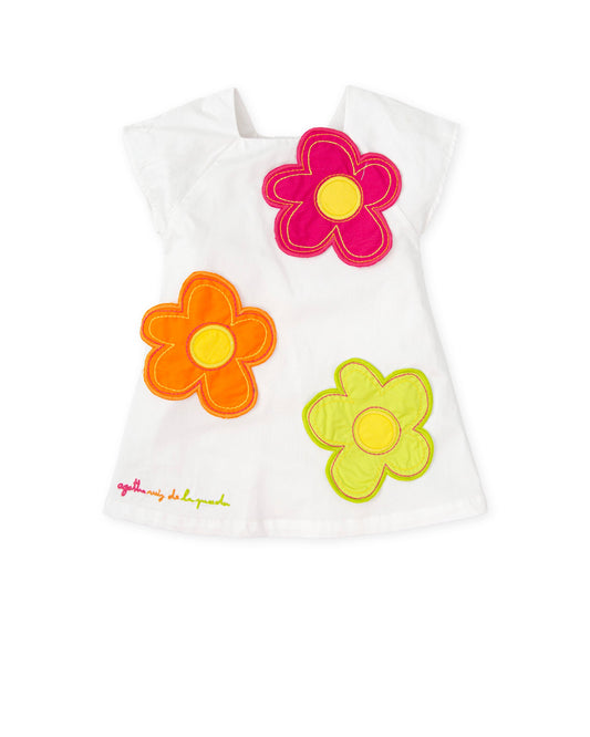 Elegant White Satin Dress with Floral Embroidery for Special Occasions