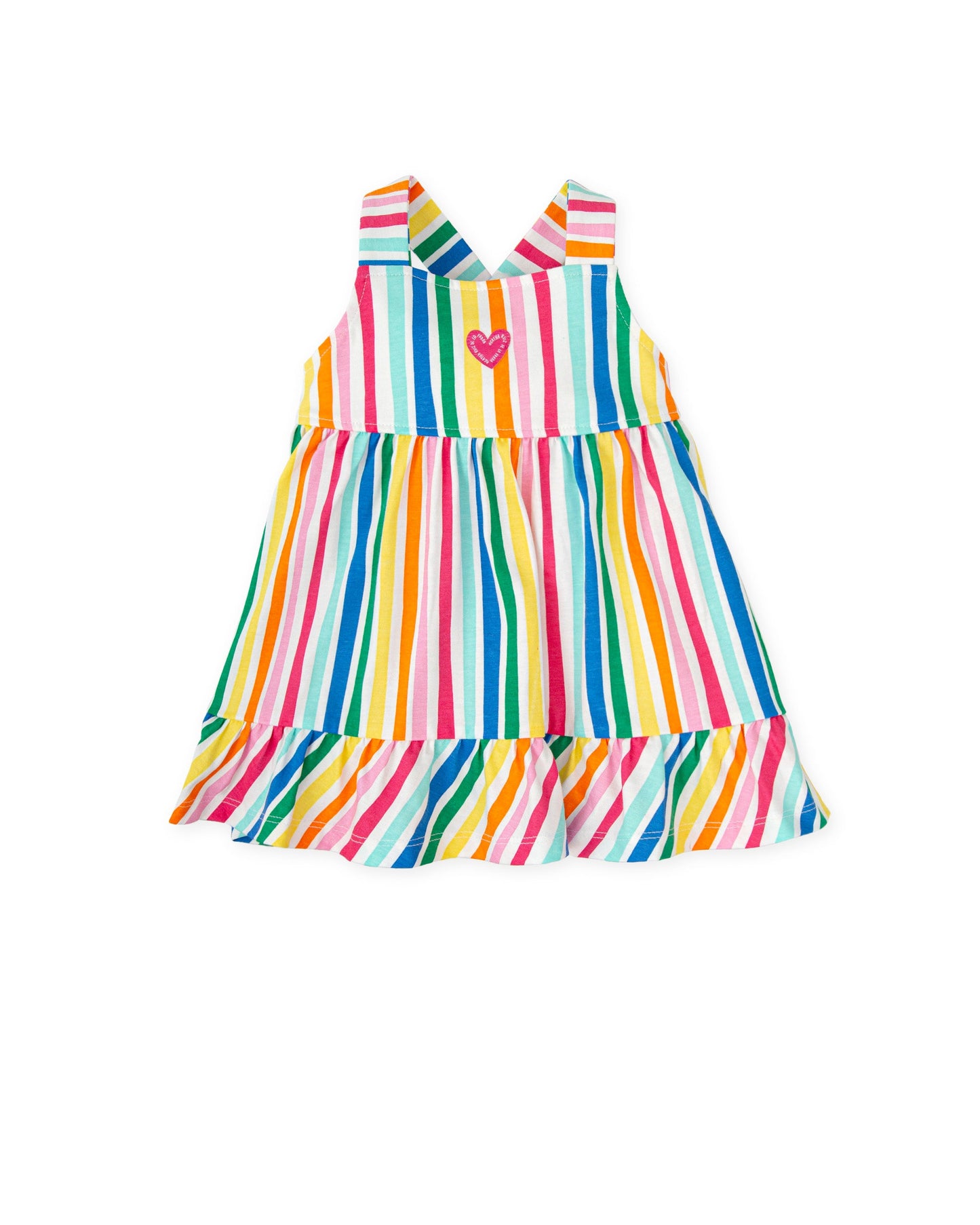 Vibrant Multicolored Striped Cotton Summer Dress