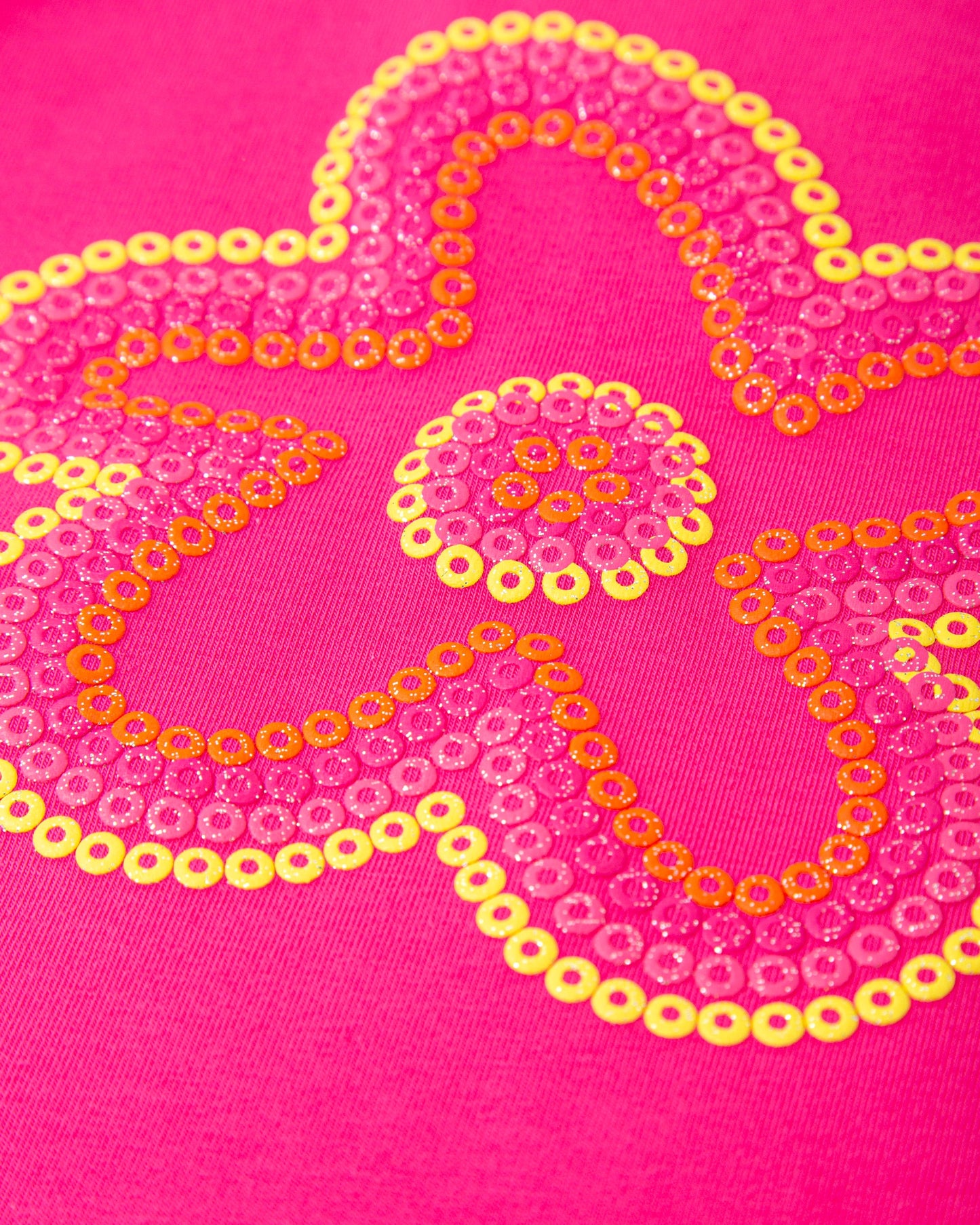 Vibrant Fuchsia Knit Dress with Floral Print & Button Closure