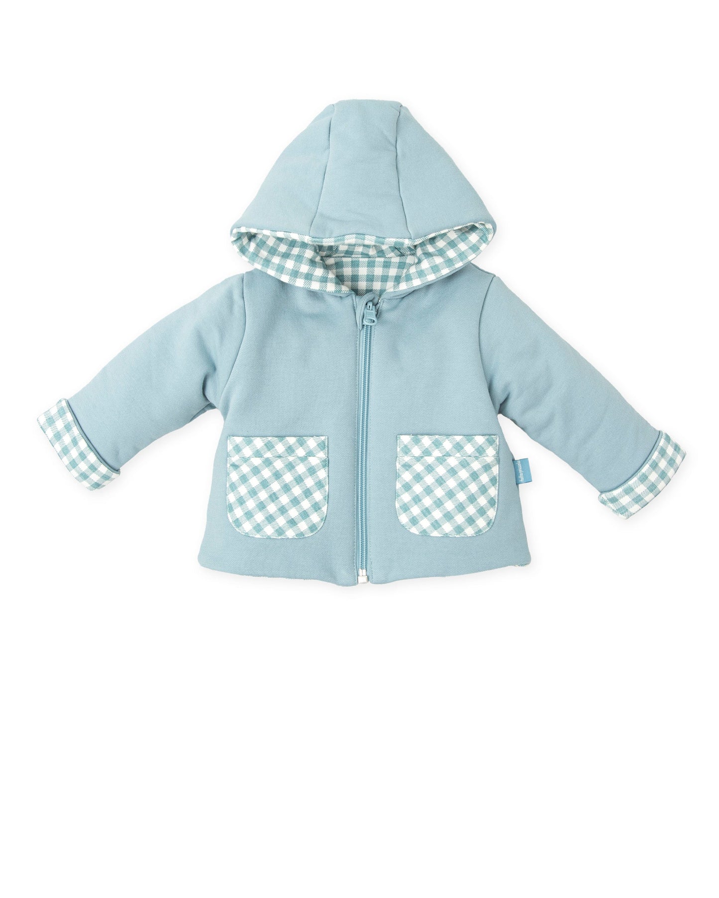 Versatile Green Reversible Jacket with Fleece & Checkered Design