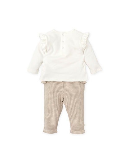 2-Piece Organic Cotton Baby Set with Teddy Bear Design