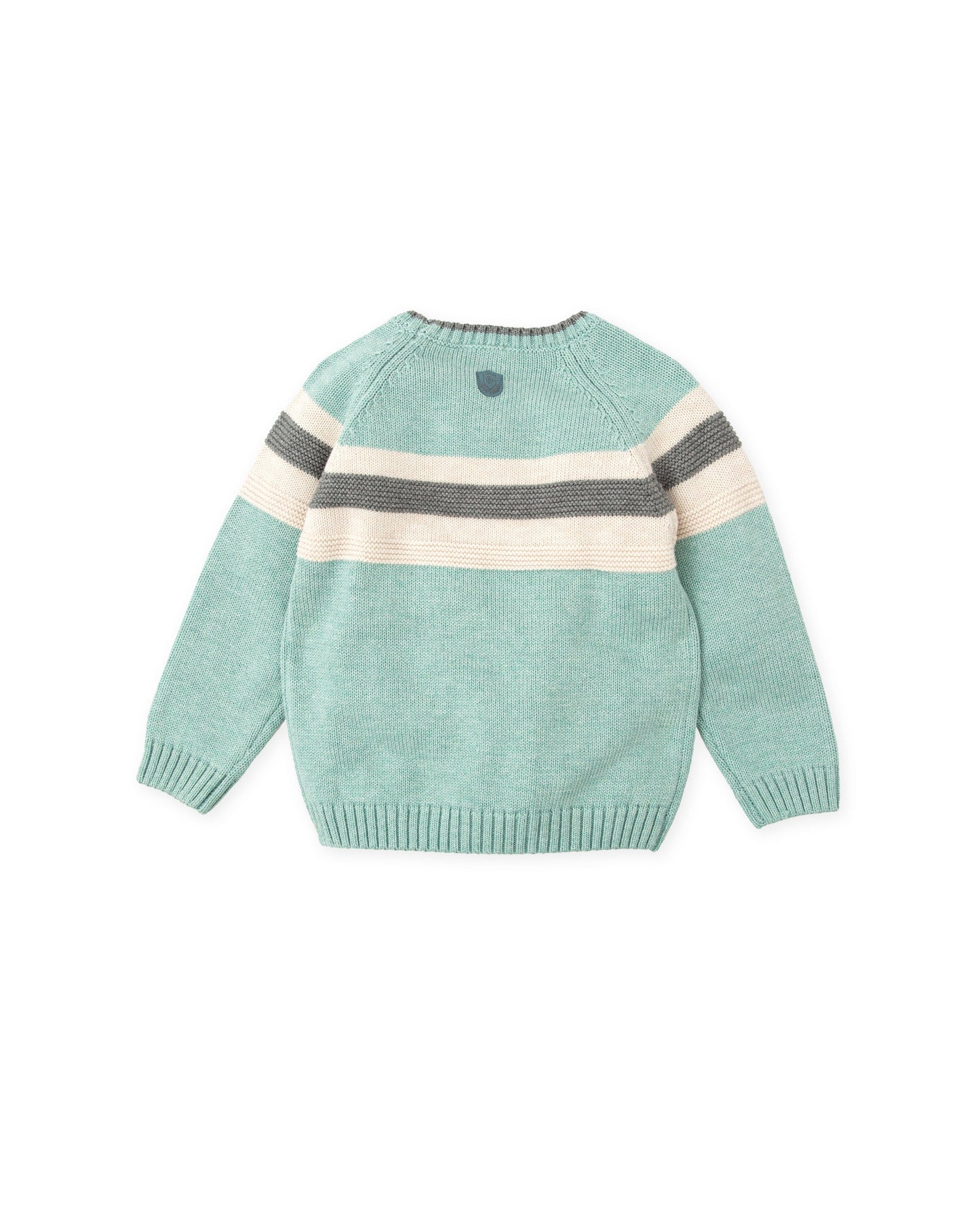 Stylish Sea Green Stripe Sweater for Kids - Tutto Piccolo