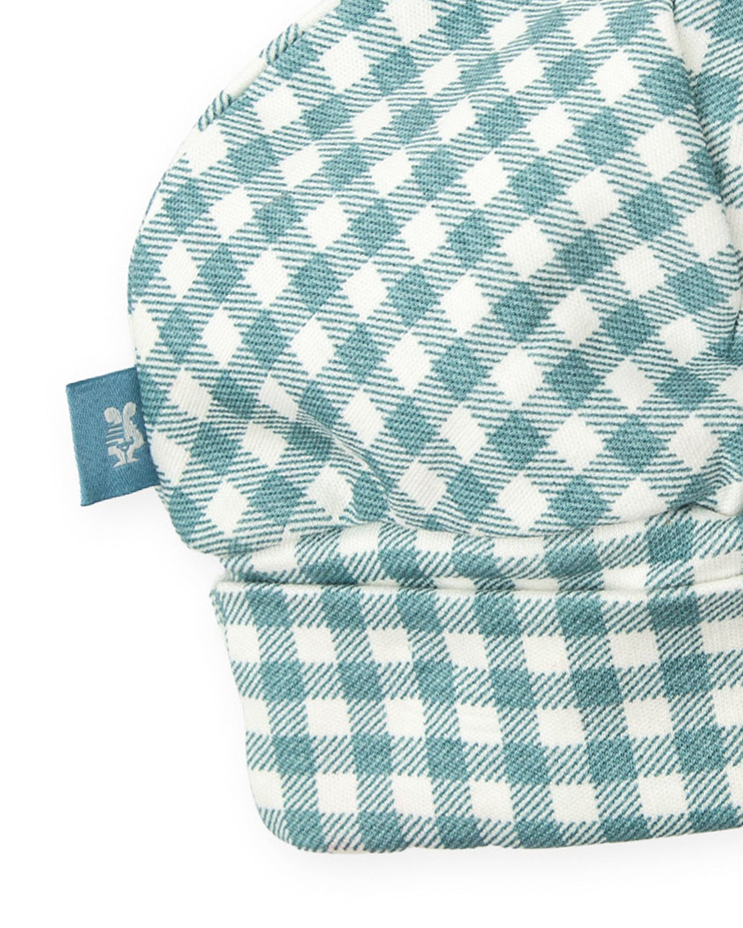 Stylish Green Checkered Cotton Hat - Trendy & Comfortable